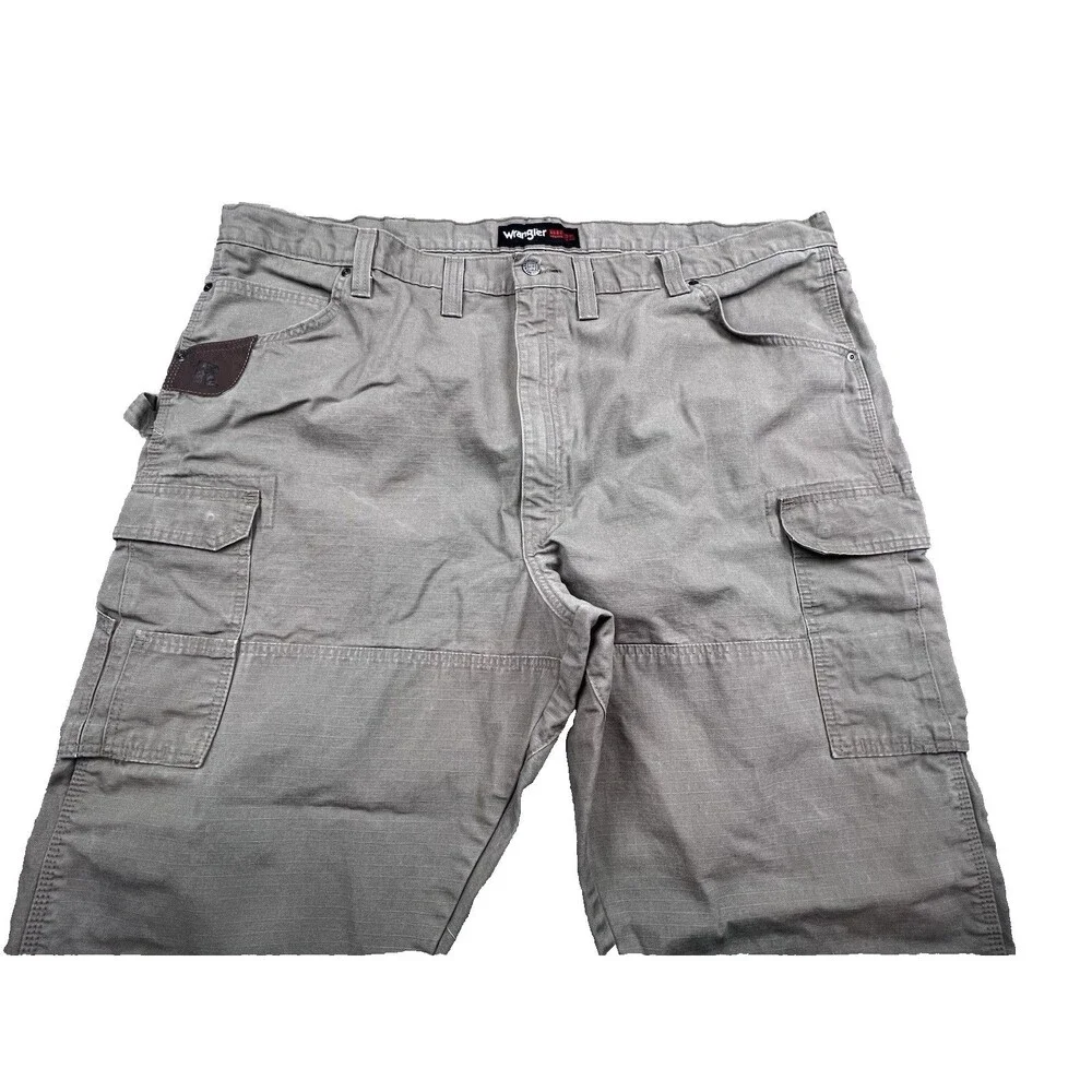 Wrangler Riggs WorkWear Cargo Carpenter Pants Mens 48x30‎ Cotton Canvas Ripstop